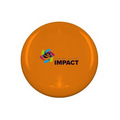 10" Flying Frisbee Style Hard Plastic Disc PMS165 Orange- Full Color Logo